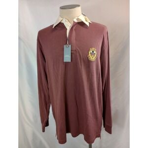 Daniel Cremieux Maroon Long Sleeve Polo Shirt NWT